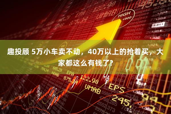 趣投顾 5万小车卖不动，40万以上的抢着买，大家都这么有钱了?